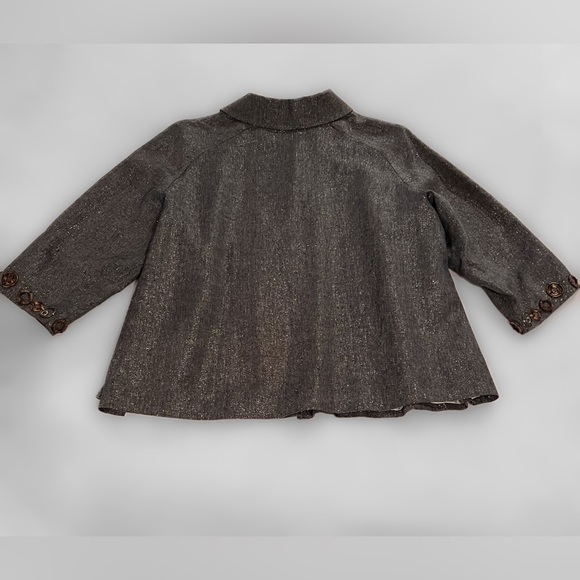 Coldwater Creek Size 2X | Open Front Grey Blazer / Jacket | Bead Cuff Details - Picture 3 of 7